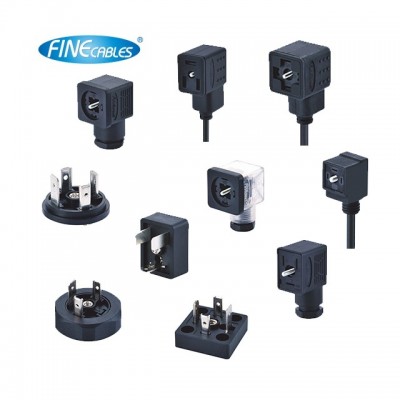 Equivalent Waterproof Ip67 Din 43650/en175301 Ac/dc Female Male Industrial A/b/c Type Electrical Solenoid Valve Connector