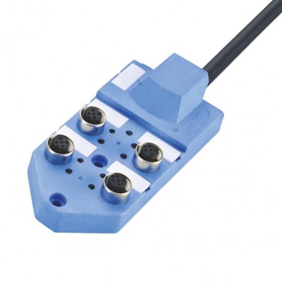 Ip67 Electrical Nmea Cable Multiport 4 Port M12 Termination Junction Box For Field Installation